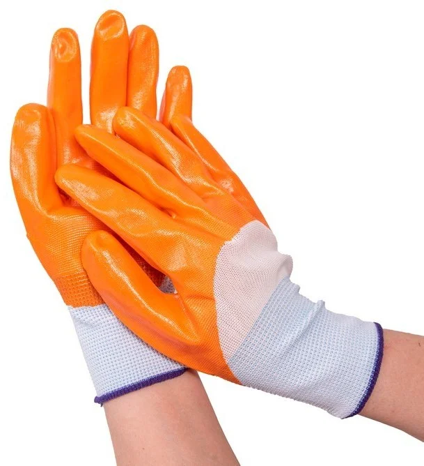 Mănuși de lucru din bumbac, JOBI, oranj